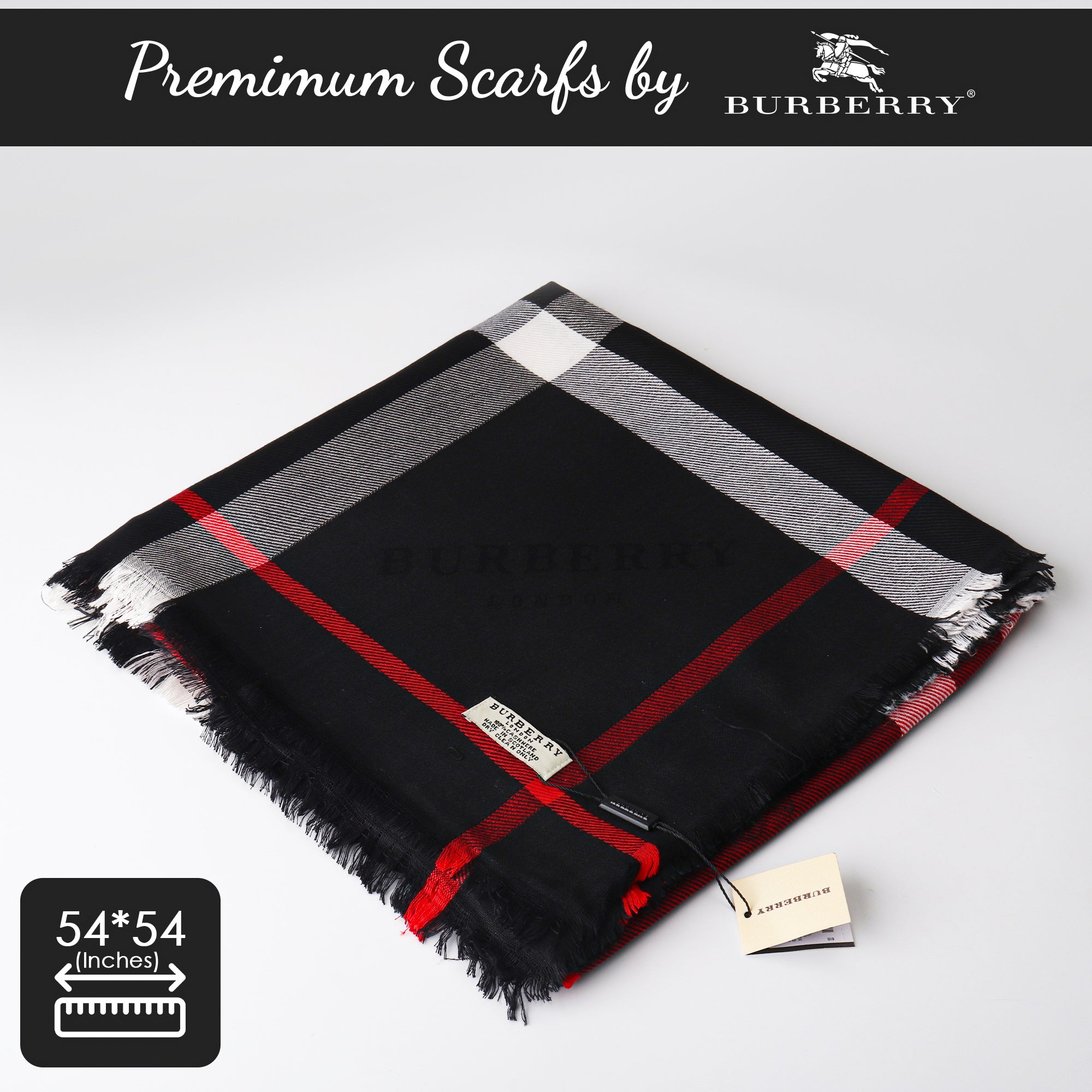 Noir Check Luxe Shawl