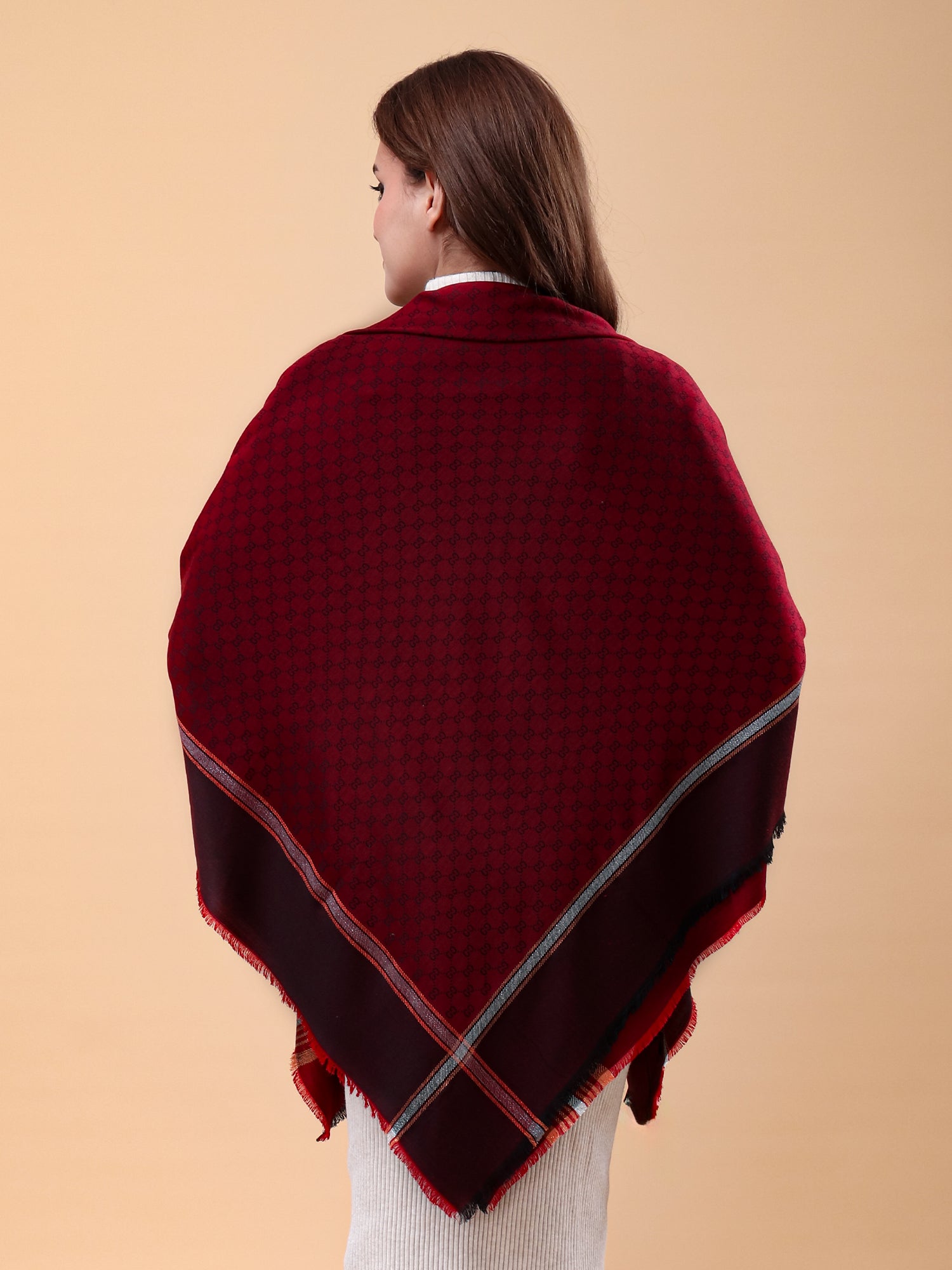 Crimson Heritage Shawl
