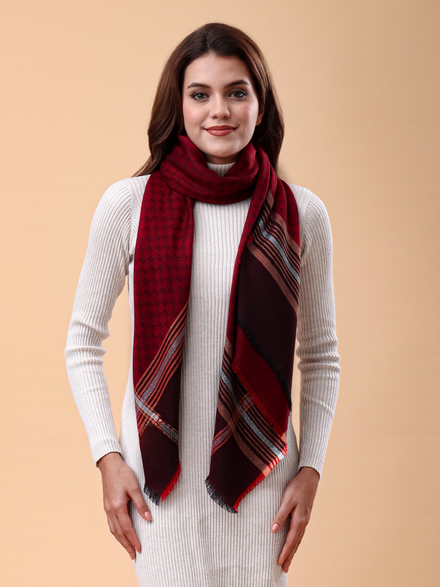 Crimson Heritage Shawl