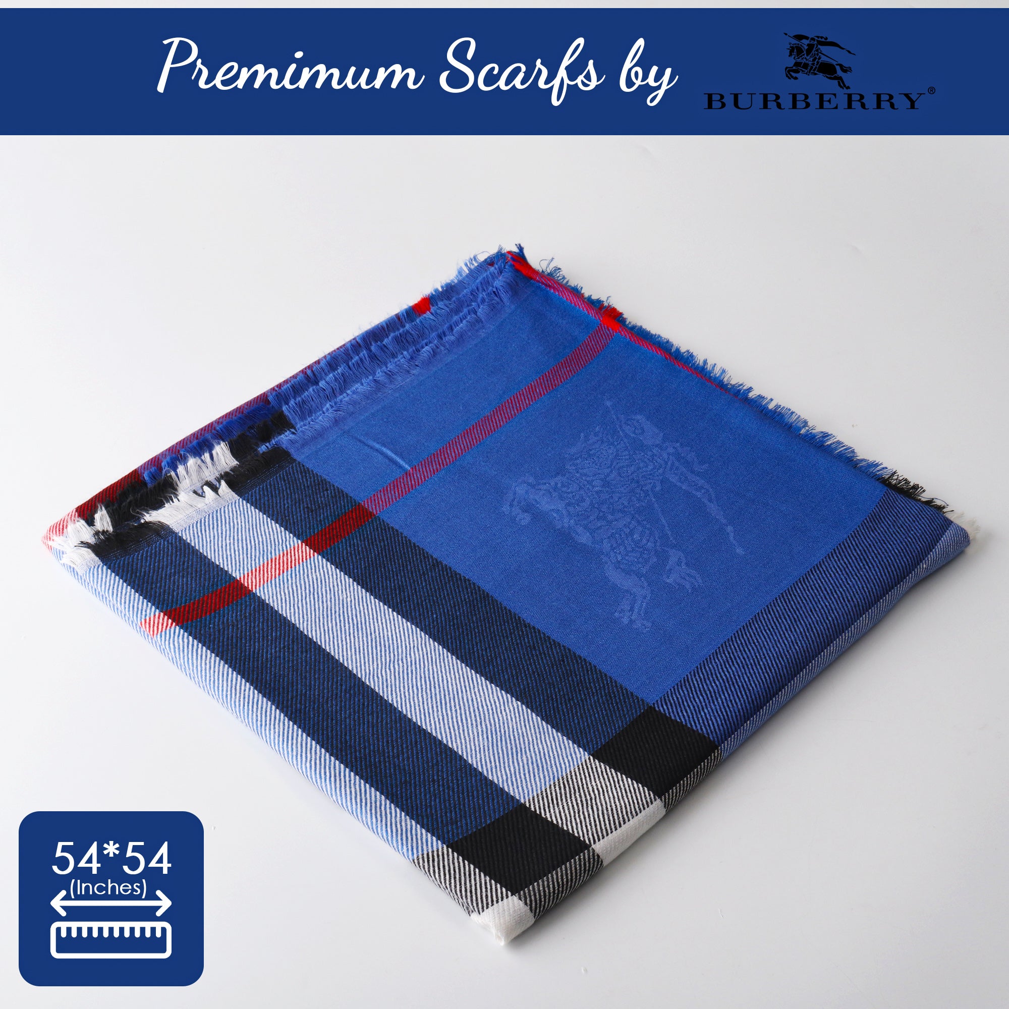 Sapphire Check Shawl