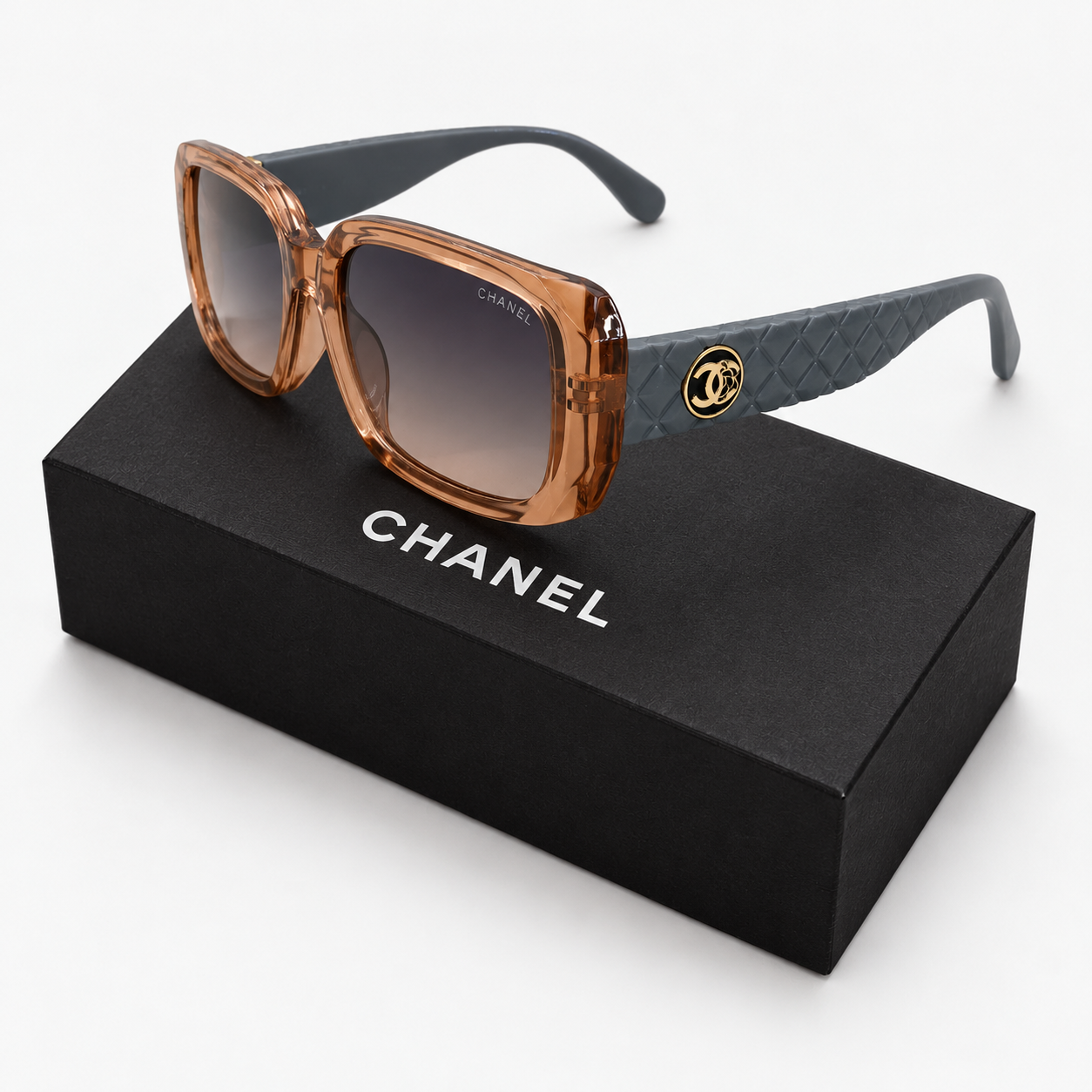 99060 Transparent Brown Gradient Lens Sunglasses