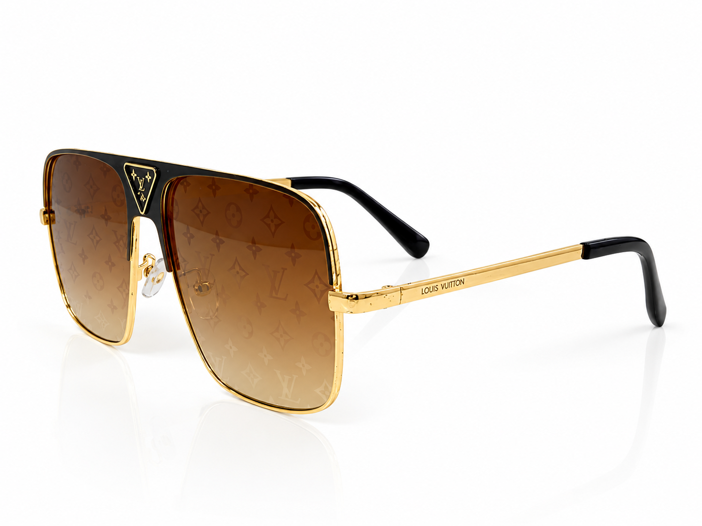 2076 Monogram Brown Gradient Aviator Sunglasses