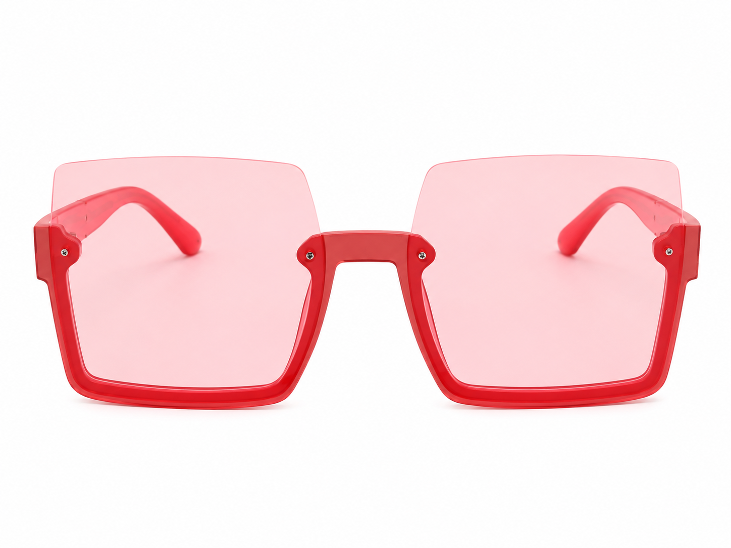 8872 Crimson Blush – Square Oversized Sunglasses