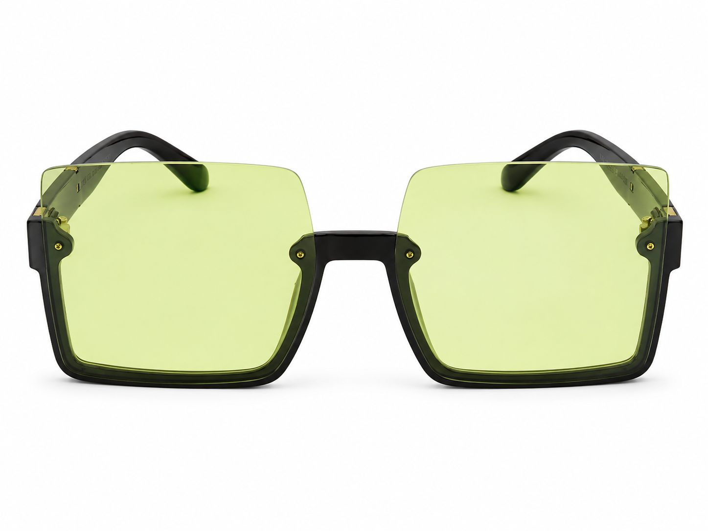 8872 Chartreuse Glow – Square Oversized Sunglasses