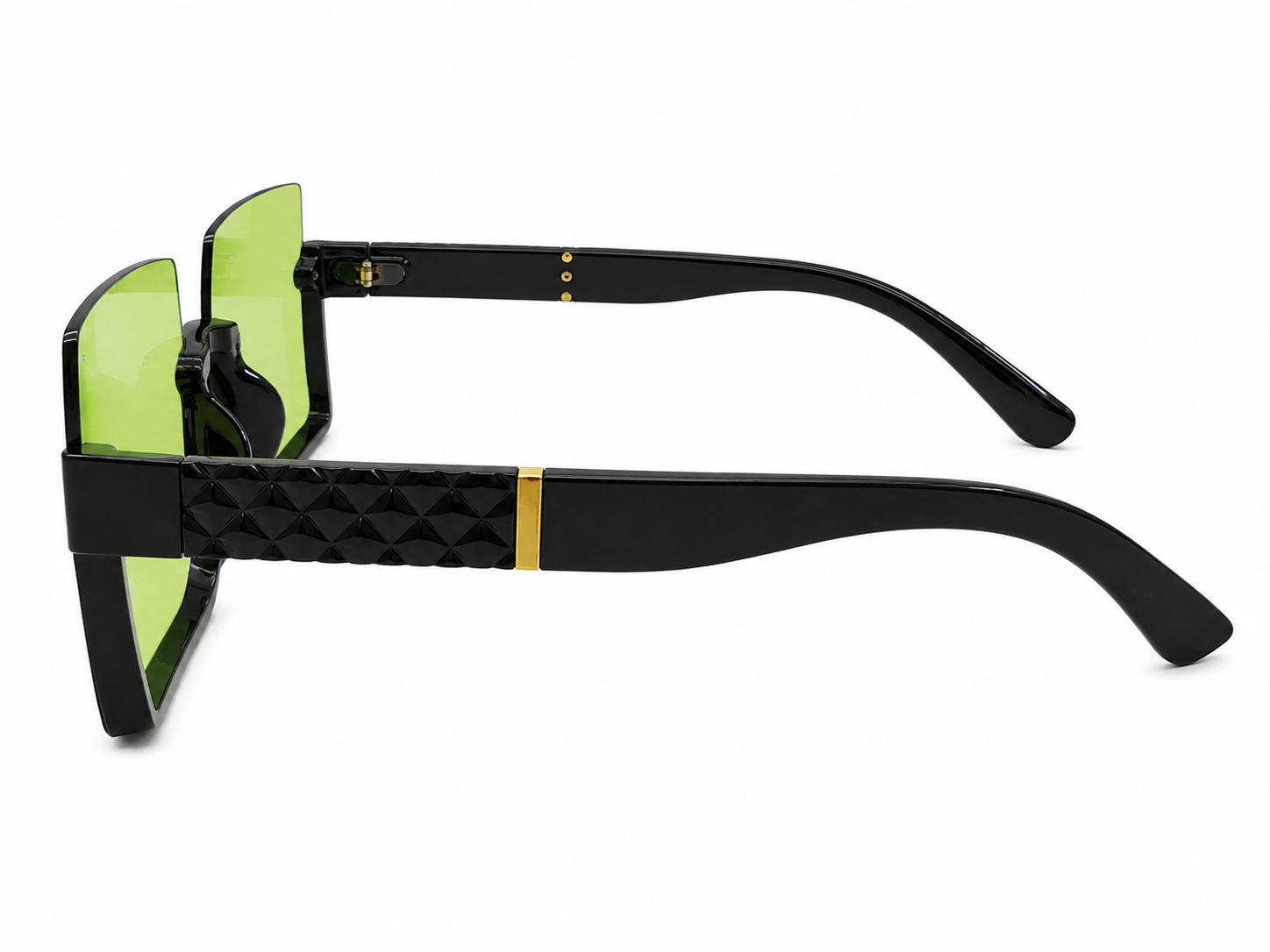 8872 Chartreuse Glow – Square Oversized Sunglasses