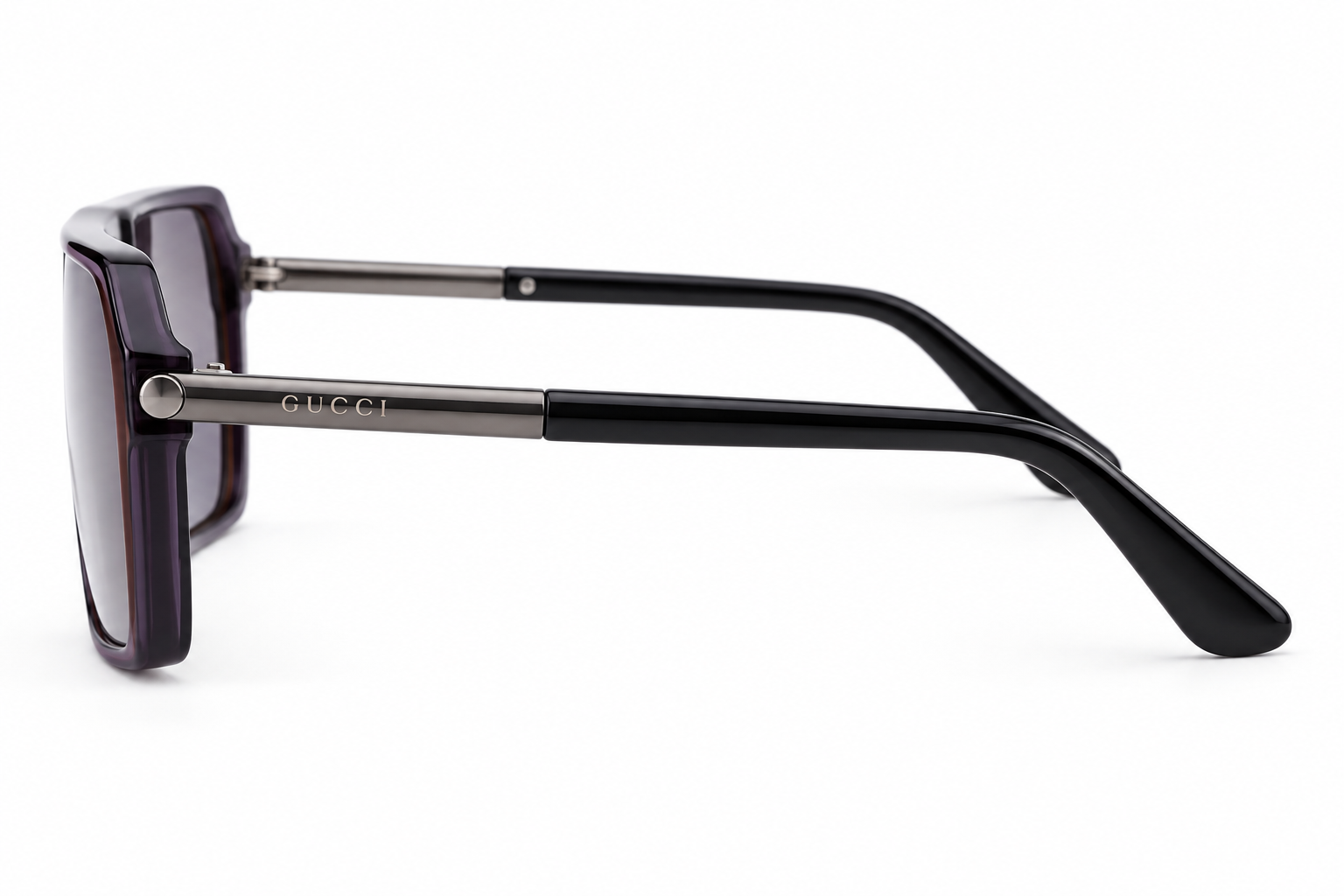 99278 Shield Navigator Sunglasses – Translucent Plum / Grey Tint