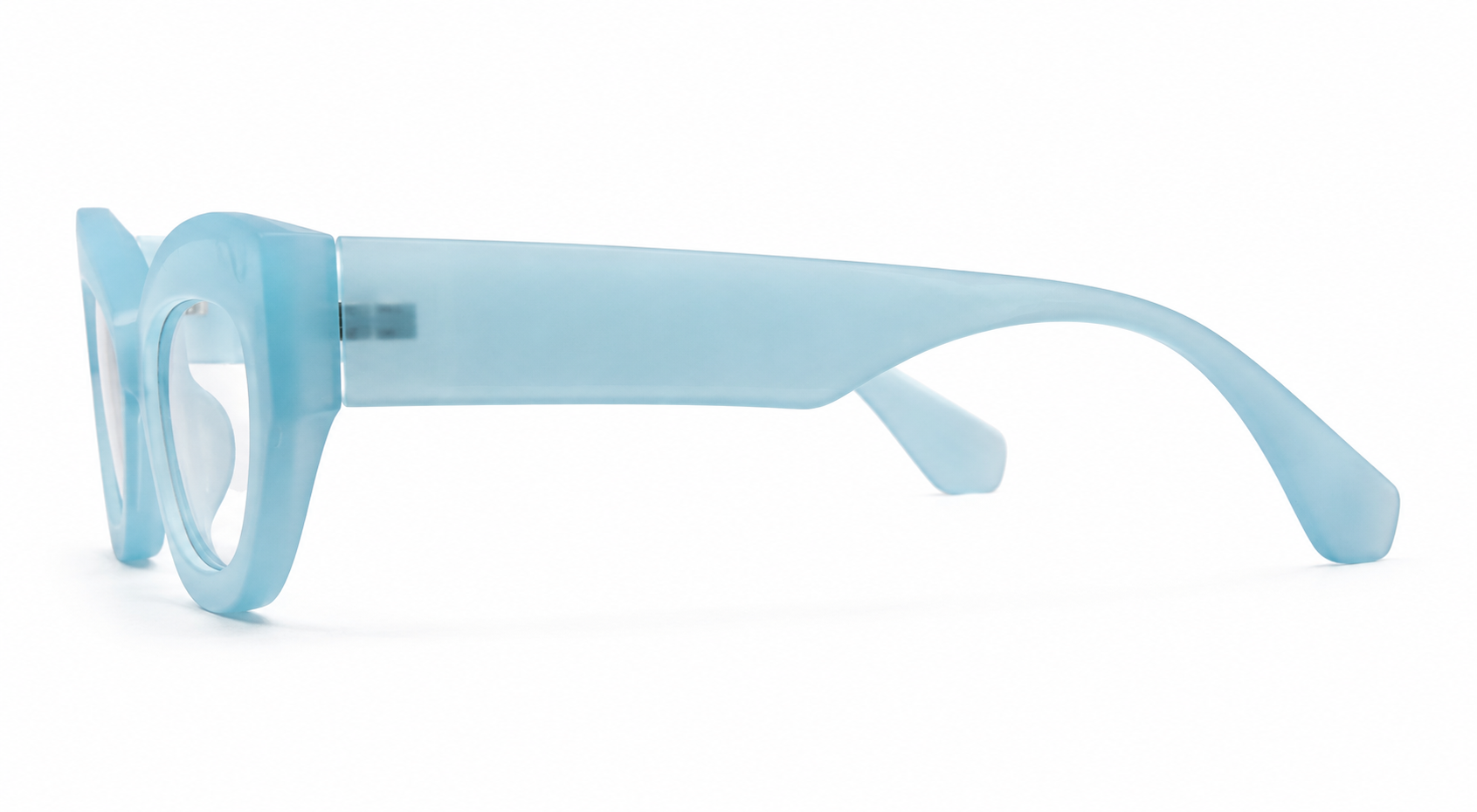 18036 Cat-Eye Glasses in Aqua Blue