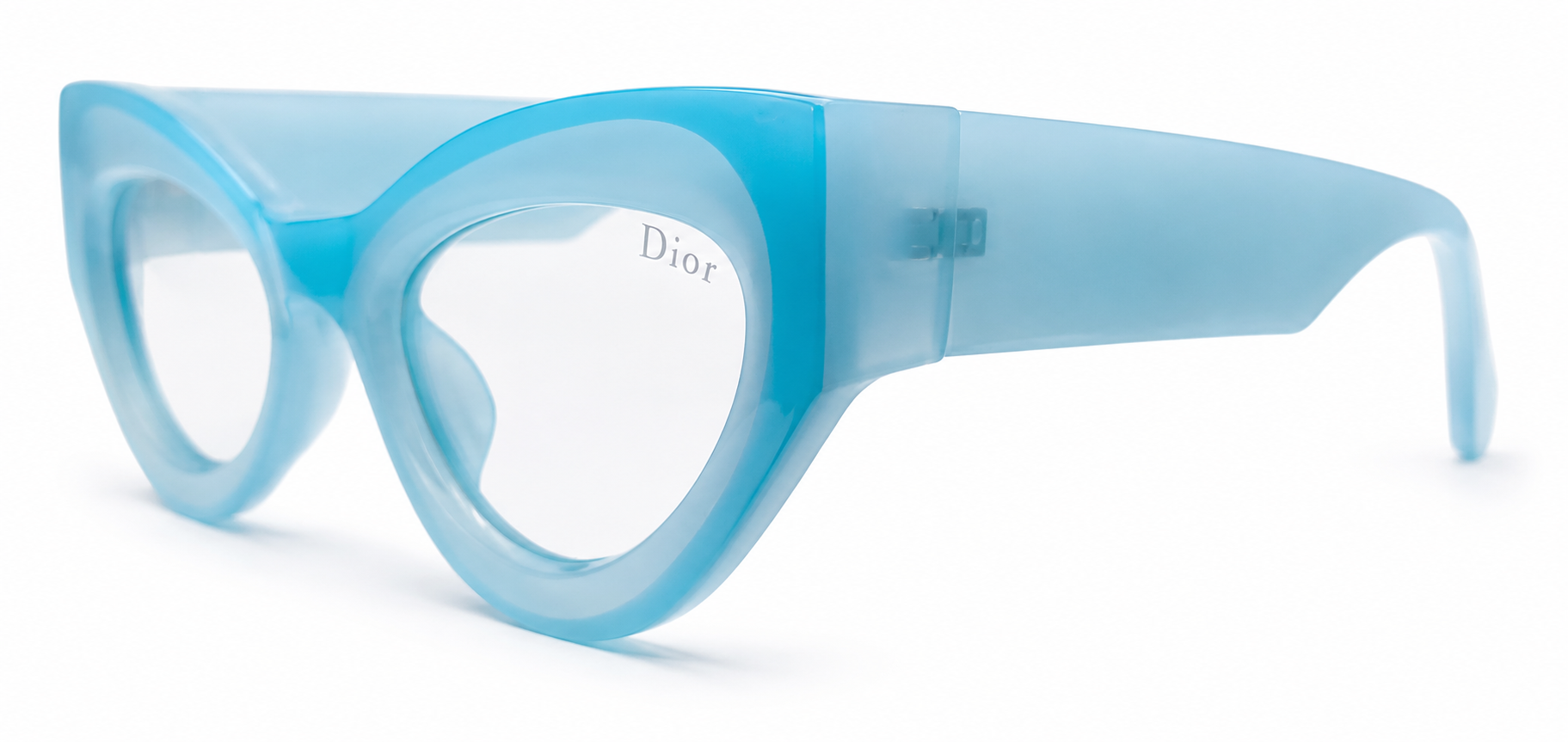 18036 Cat-Eye Glasses in Aqua Blue