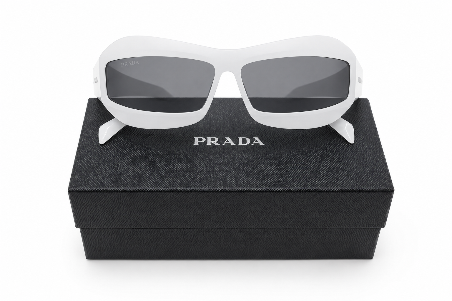 6052 White Shield Sunglasses