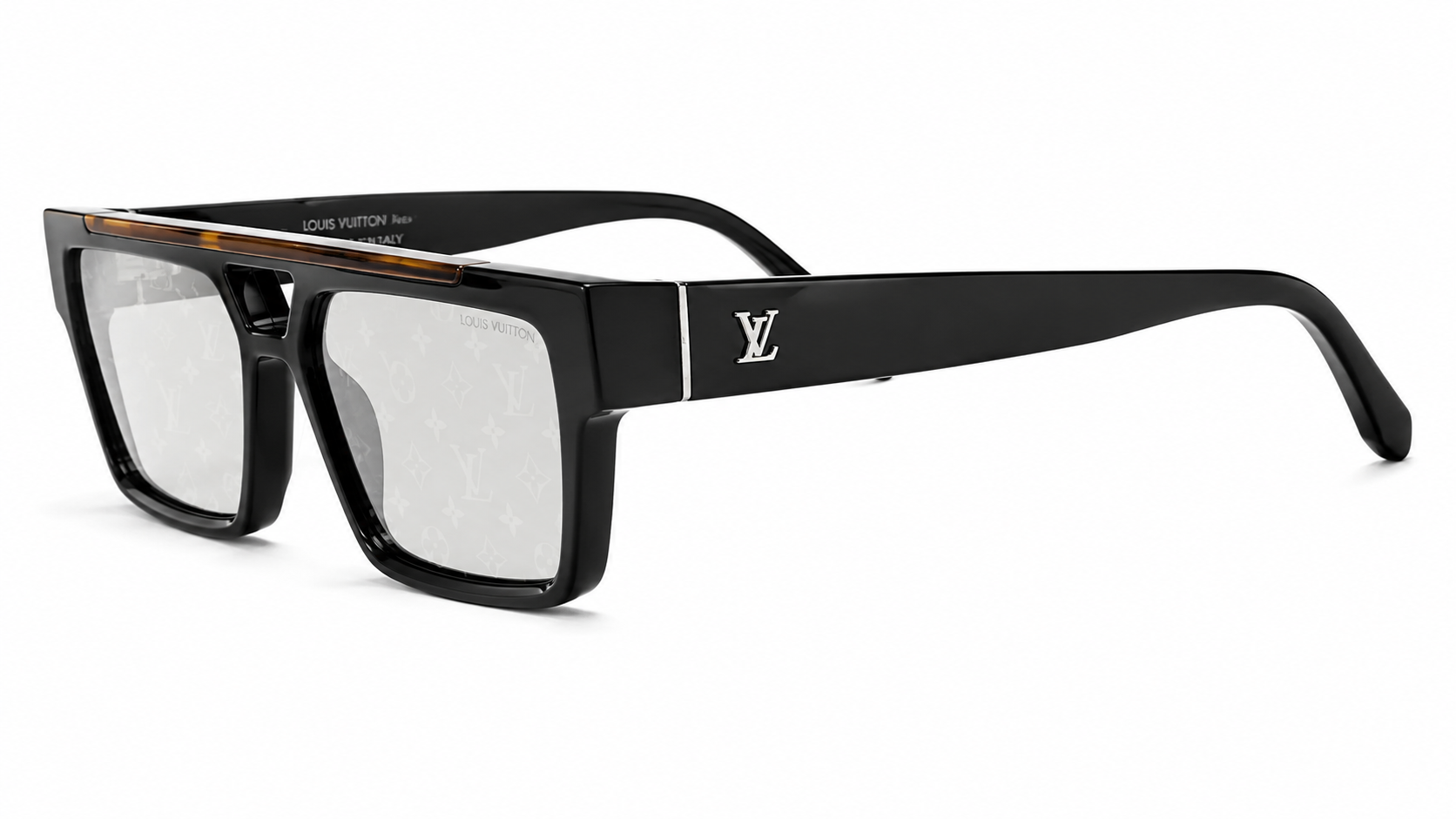 98360 Black Monogram Square Sunglasses