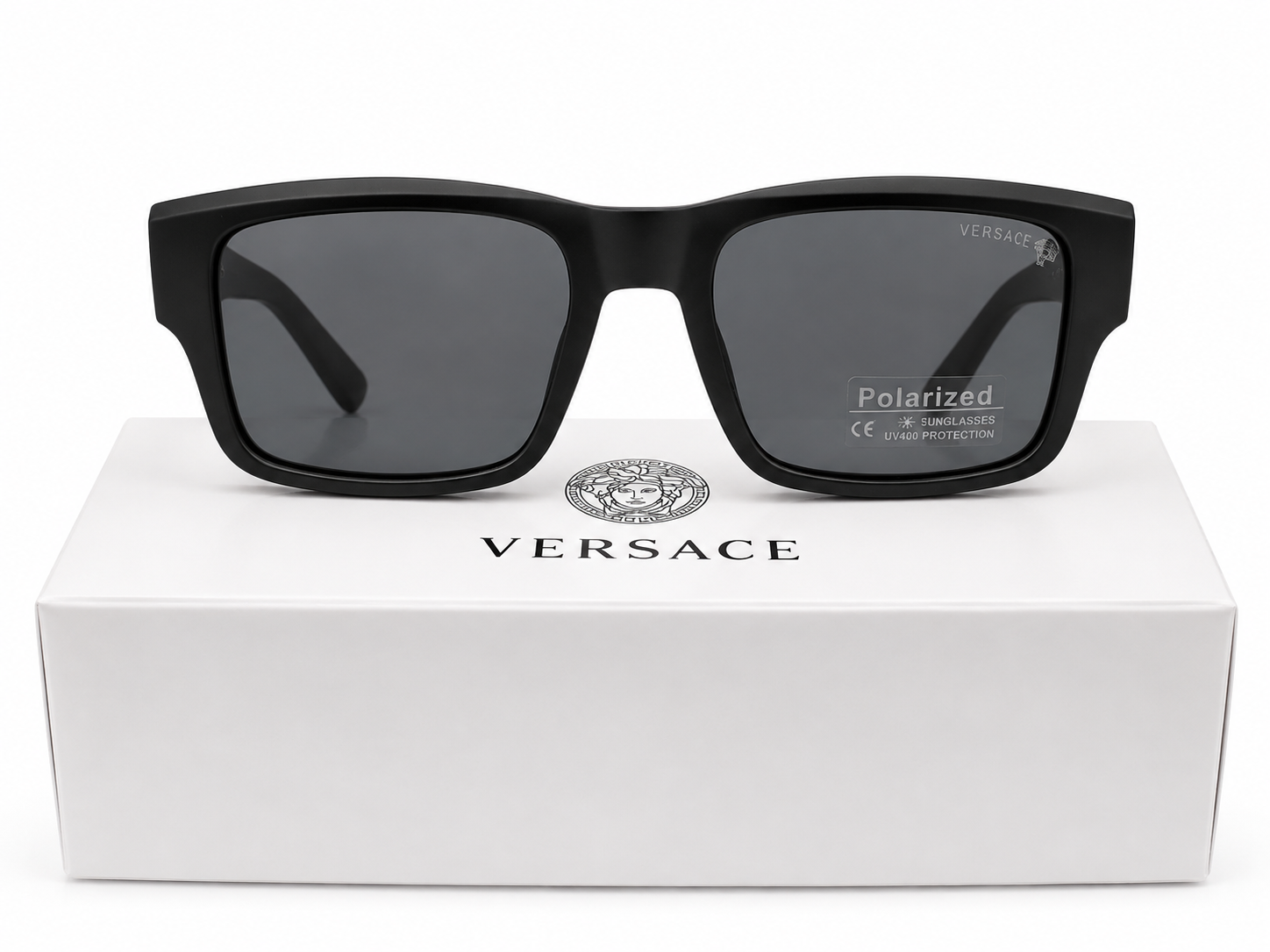 8485 - Black Polarized Sunglasses (Matte Black Frame / Dark Grey Lenses)