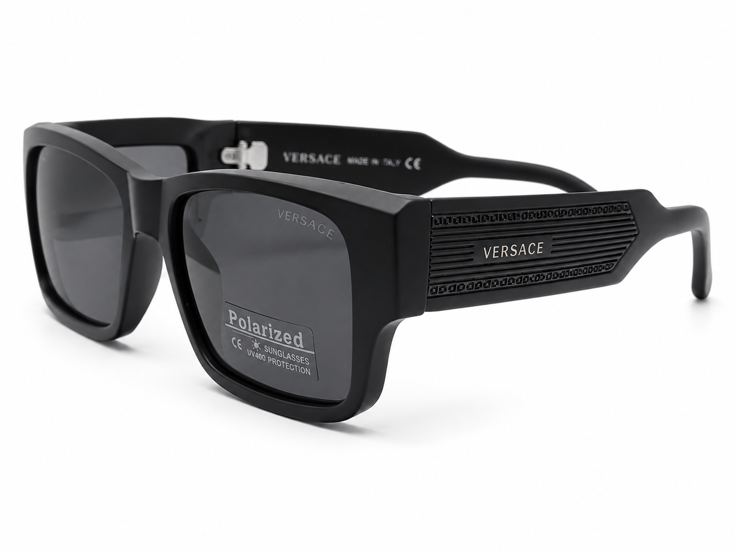 8485 - Black Polarized Sunglasses (Matte Black Frame / Dark Grey Lenses)