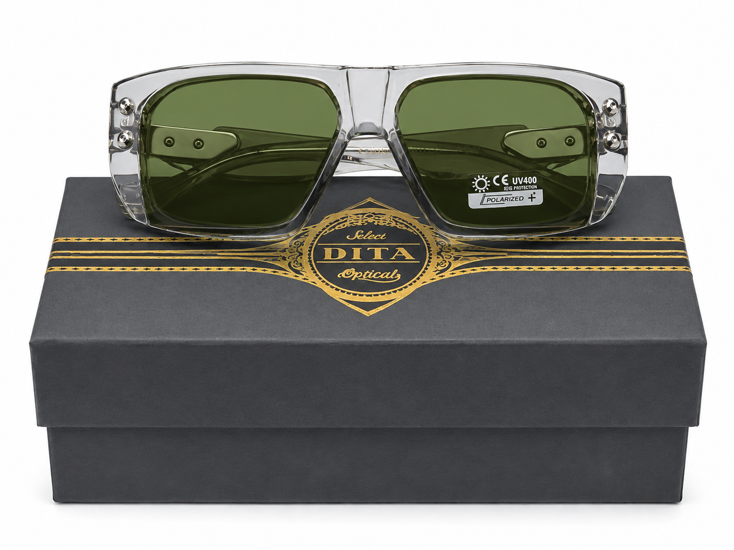 6001 – Crystal Olive Shield Sunglasses