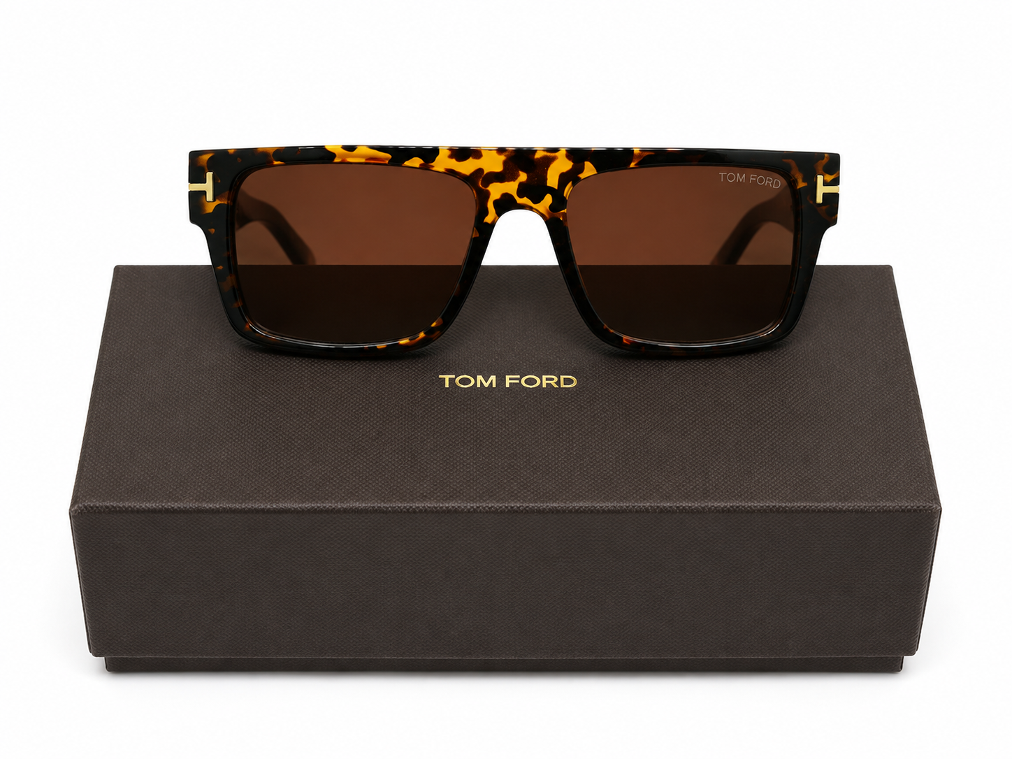 0004 Flat Top Square Sunglasses – Tortoiseshell