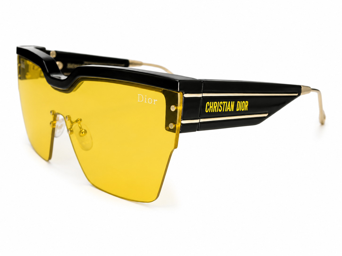 98004 Shield Sunglasses in Electric Yellow Tint