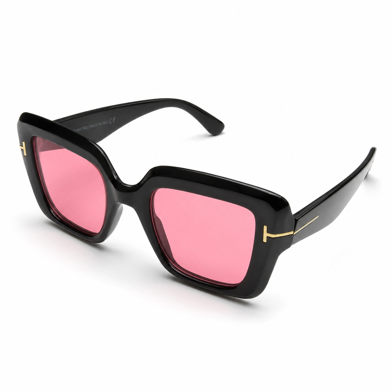 Retro Oversized Square Black Frame Sunglass