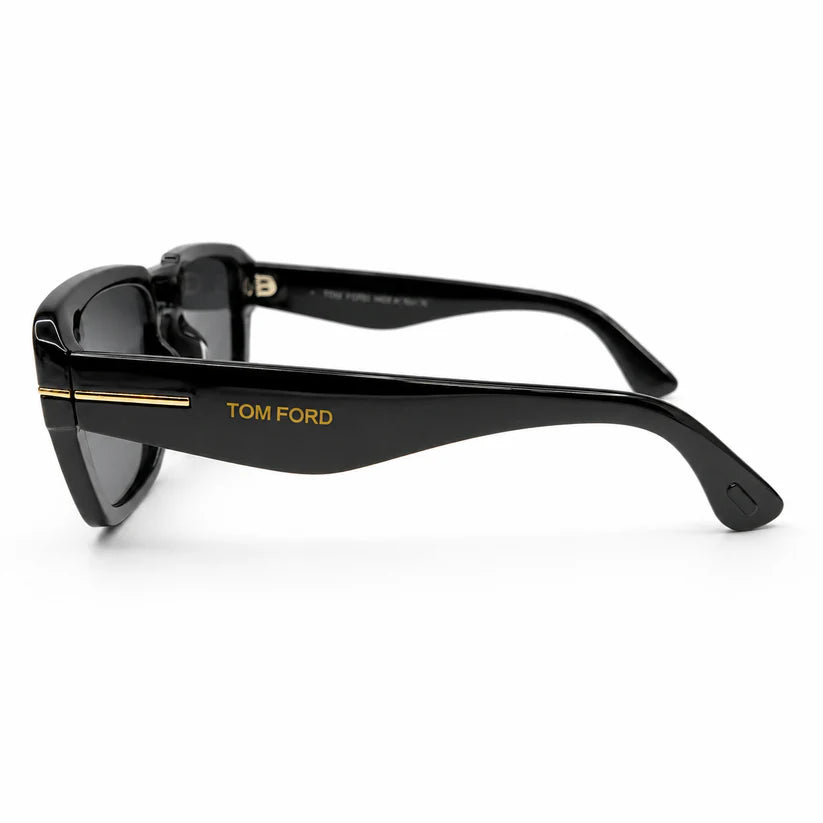 Luxury Oversized Glossy Black Square Sunglass