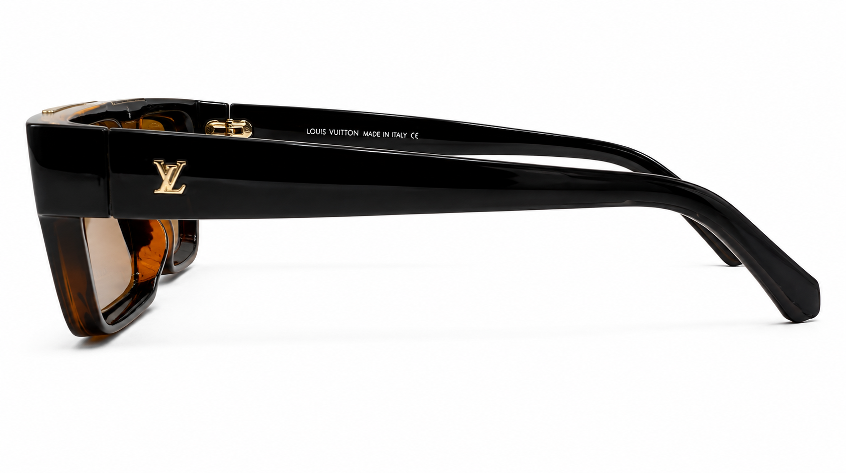  98360 Black & Amber Polarized Square Sunglasses