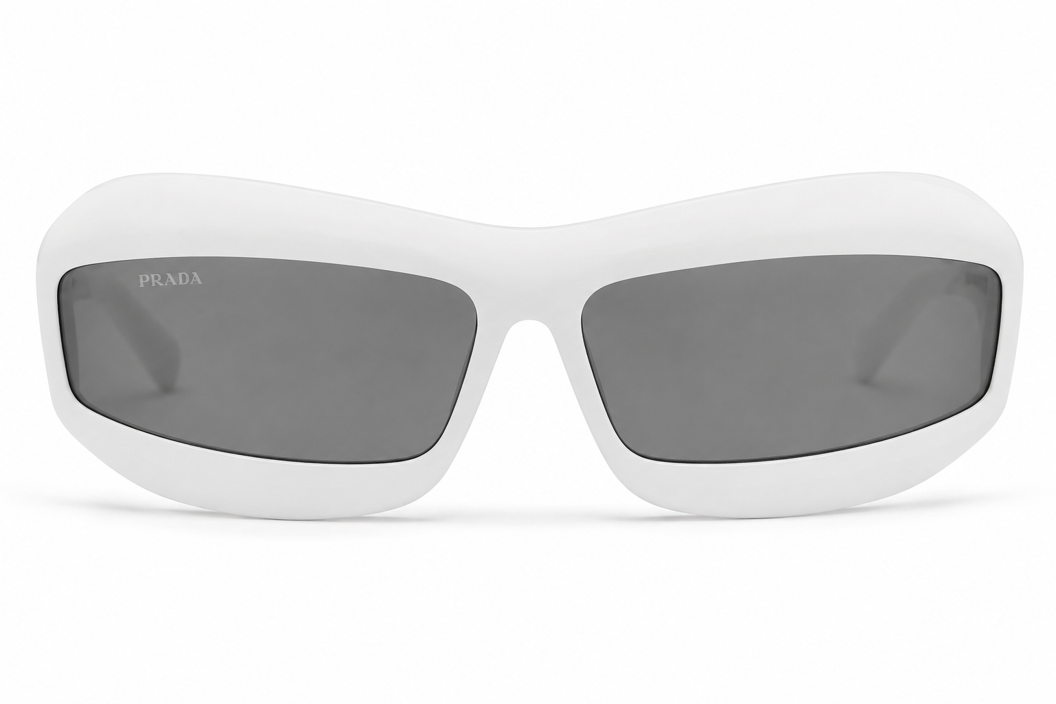 6052 White Shield Sunglasses