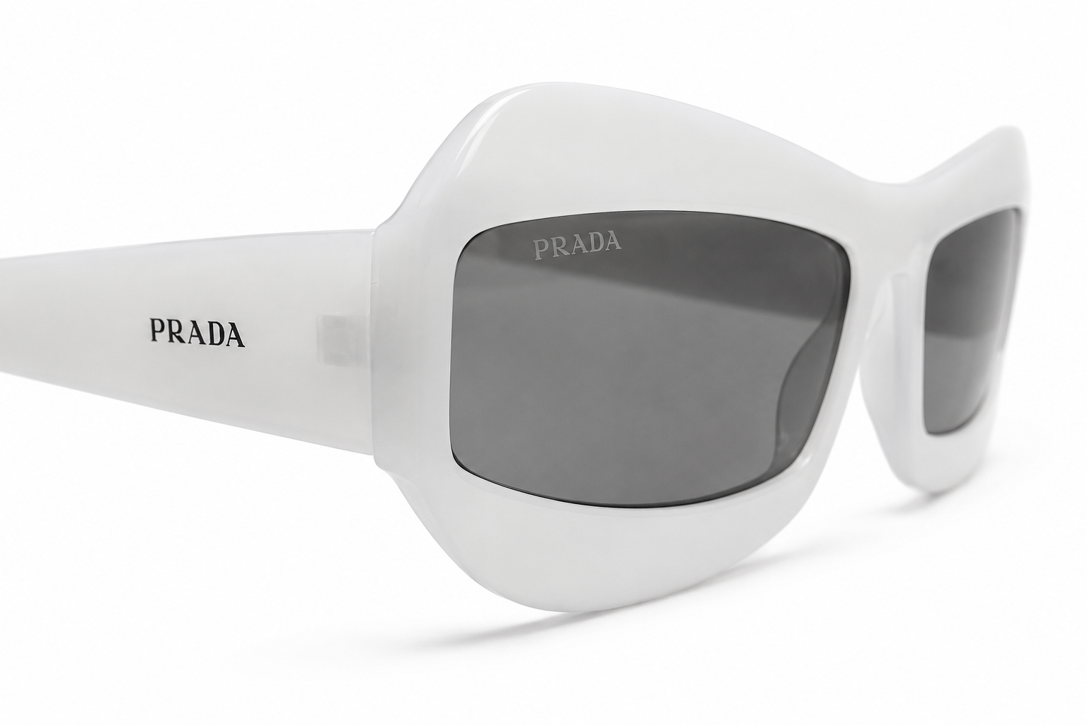 6052 White Shield Sunglasses
