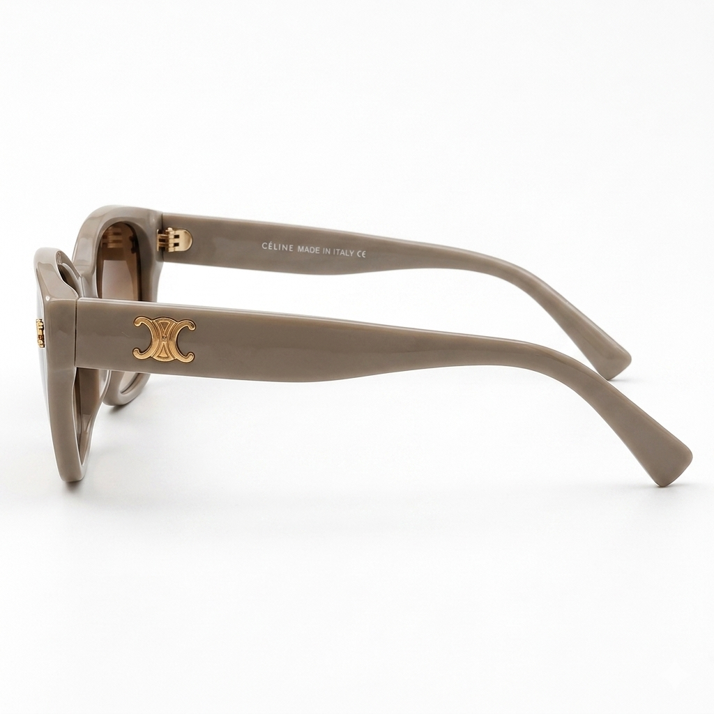55303 Cat-Eye Sunglass for Women – Trendy Taupe Frame with Gradient Brown Lenses