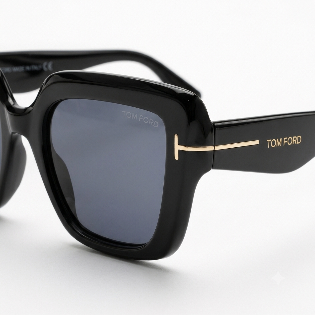 Black Oversized Square Sunglass