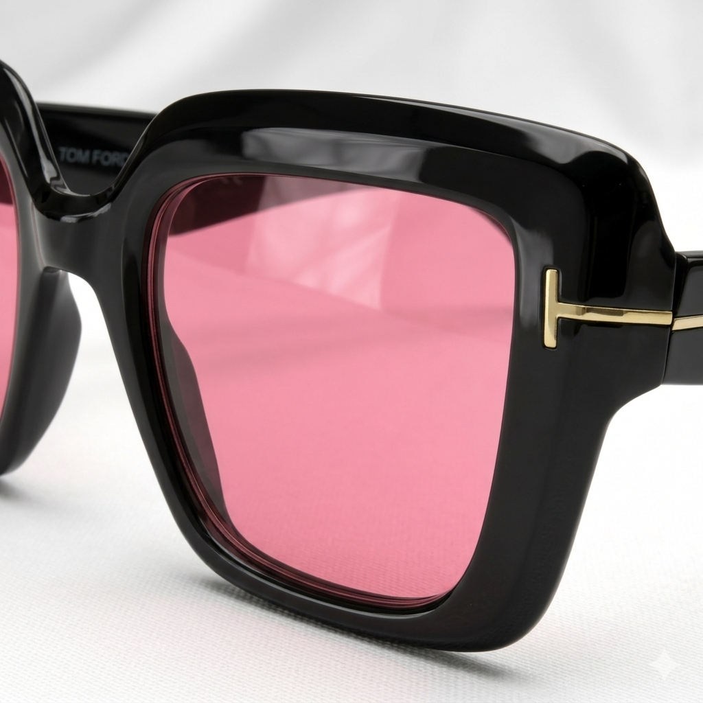 Retro Oversized Square Black Frame Sunglass