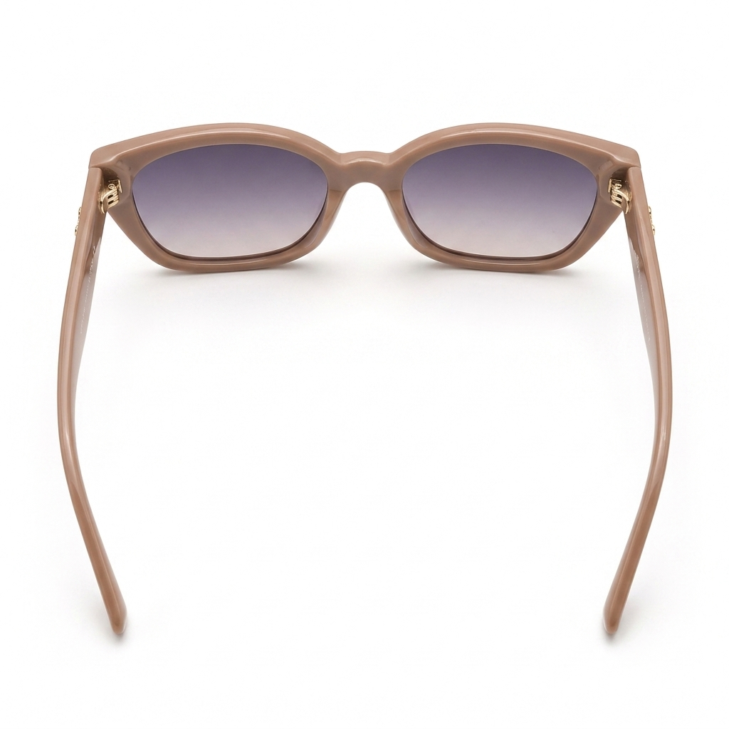 55303 Cat-Eye Sunglasses for Women – Elegant Nude Frame with Gradient Tinted Lenses, UV Protection Fashion Eyewear