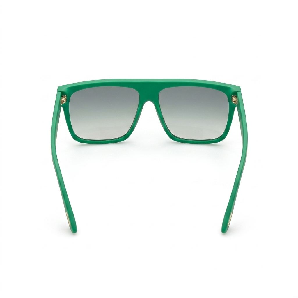 22014 Emerald Horizon Oversized Square Sunglasses – Bold Flat Top Shield Eyewear