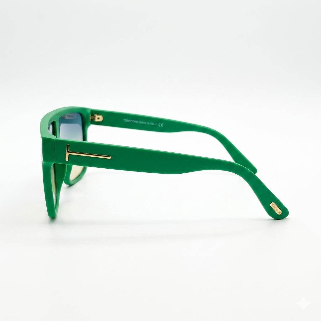 22014 Emerald Horizon Oversized Square Sunglasses – Bold Flat Top Shield Eyewear