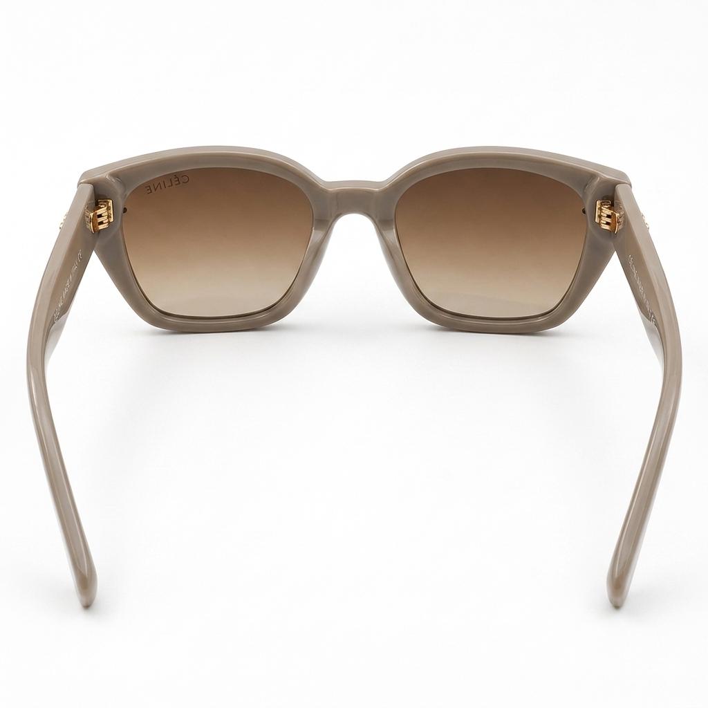 55303 Cat-Eye Sunglass for Women – Trendy Taupe Frame with Gradient Brown Lenses