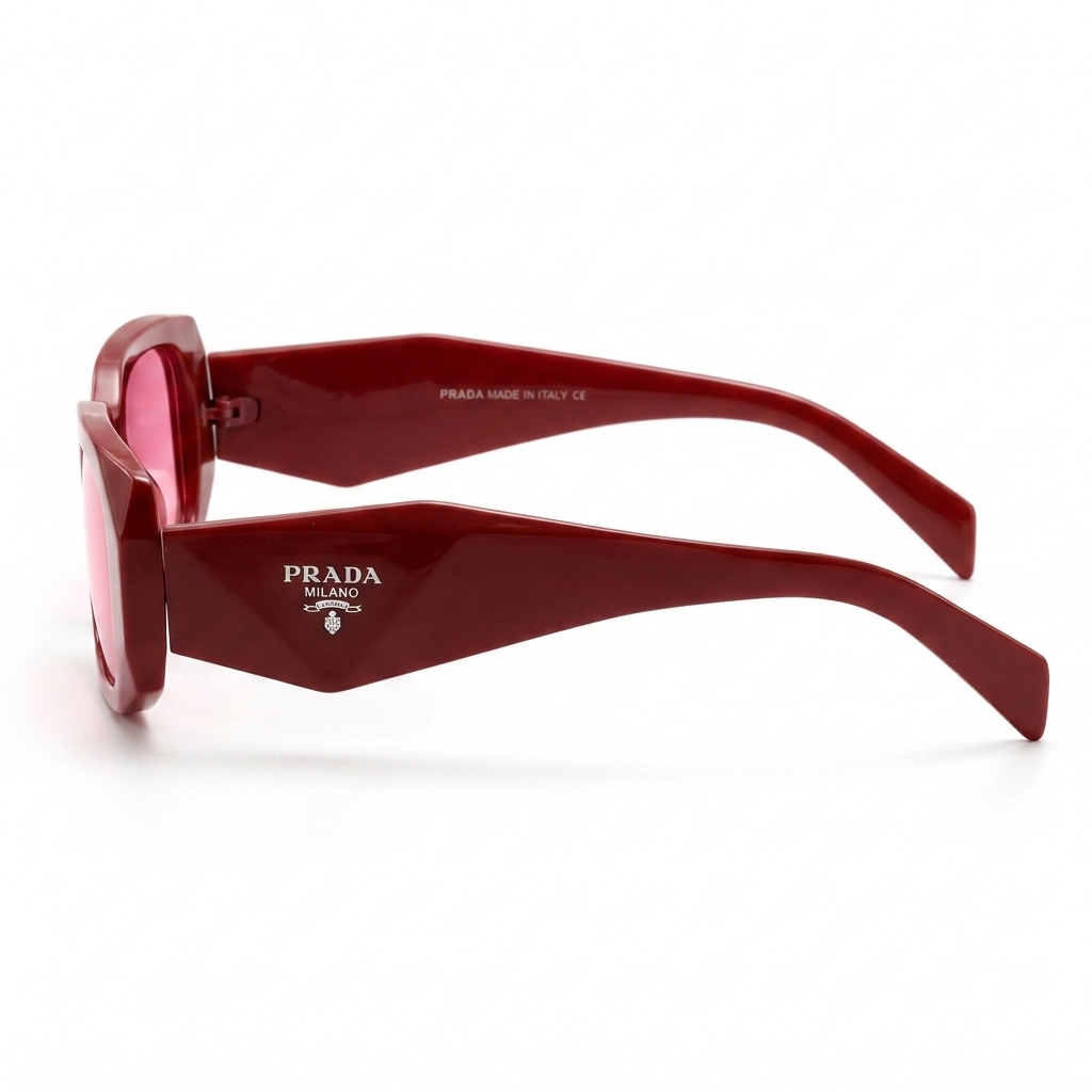 Scarlet Vogue Thick Frame Rectangular Sunglasses with Tinted Pink Lenses