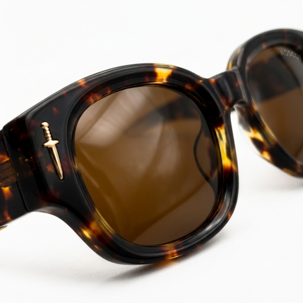 The Aviator's Creed – Handcrafted Tortoise Shell & Gold Dagger Sunglass