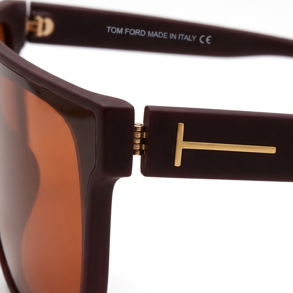 22014 AeroDusk Shield Oversized Flat Top Sunglasses – Matte Burgundy Frame with Retro Amber Lenses and Gold Accents