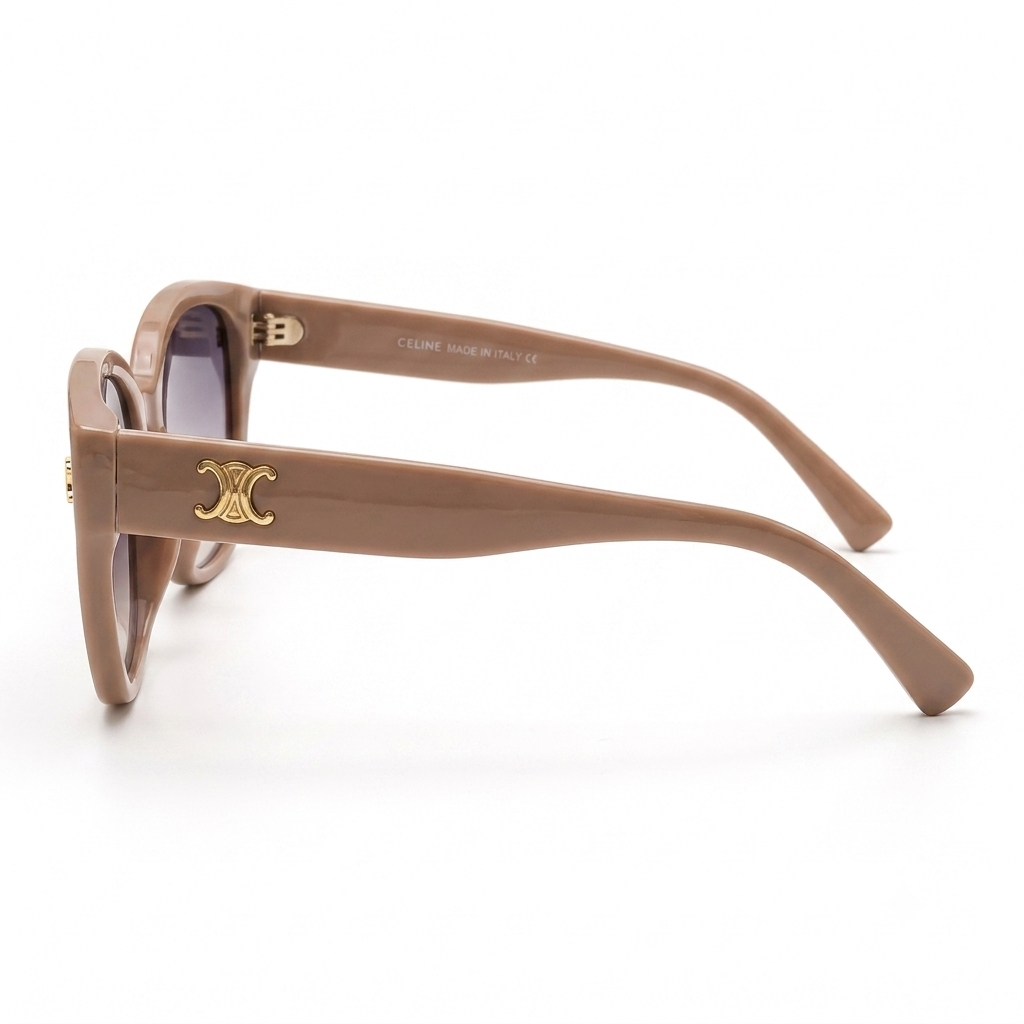 55303 Cat-Eye Sunglasses for Women – Elegant Nude Frame with Gradient Tinted Lenses, UV Protection Fashion Eyewear