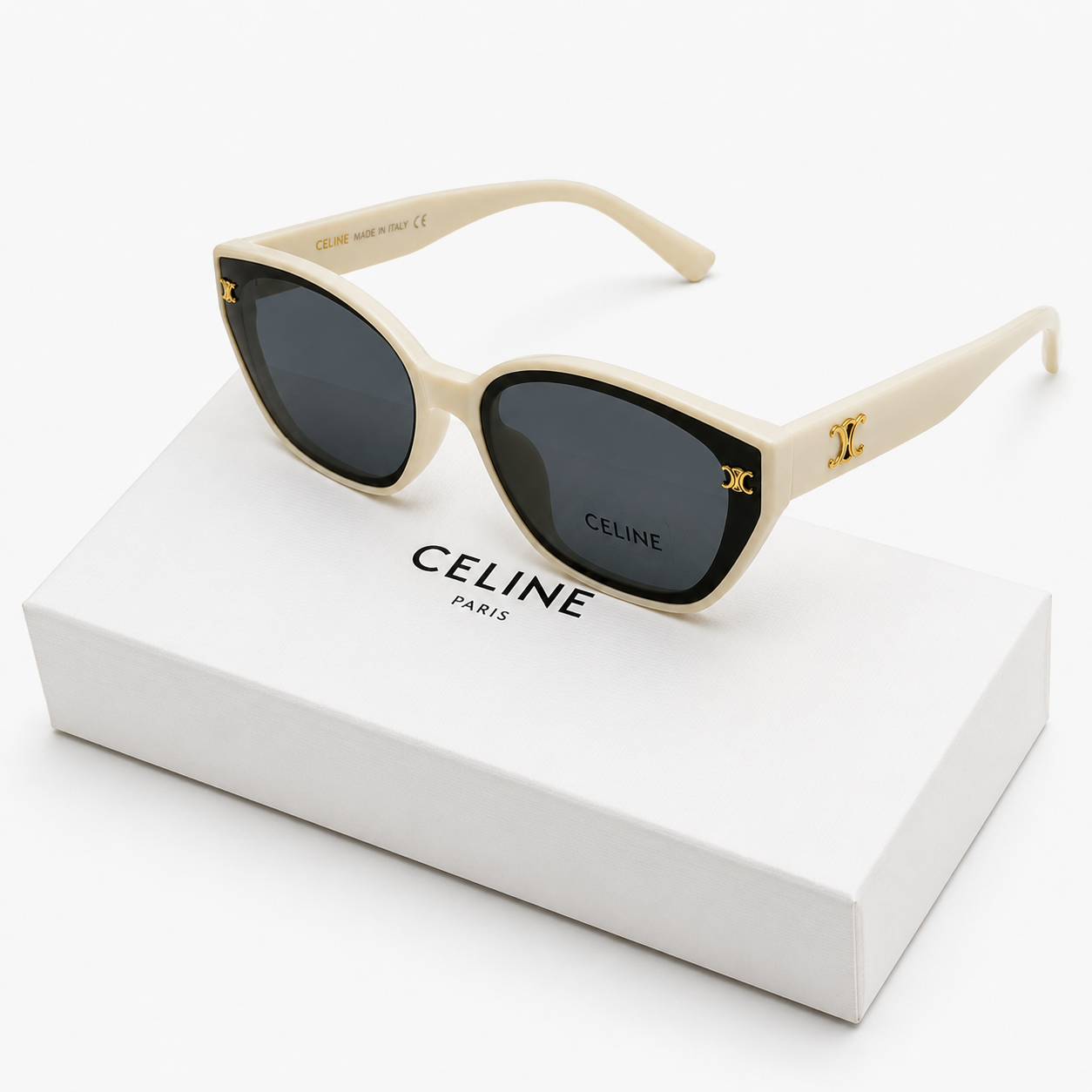 55303 Ivory White Cat-Eye
