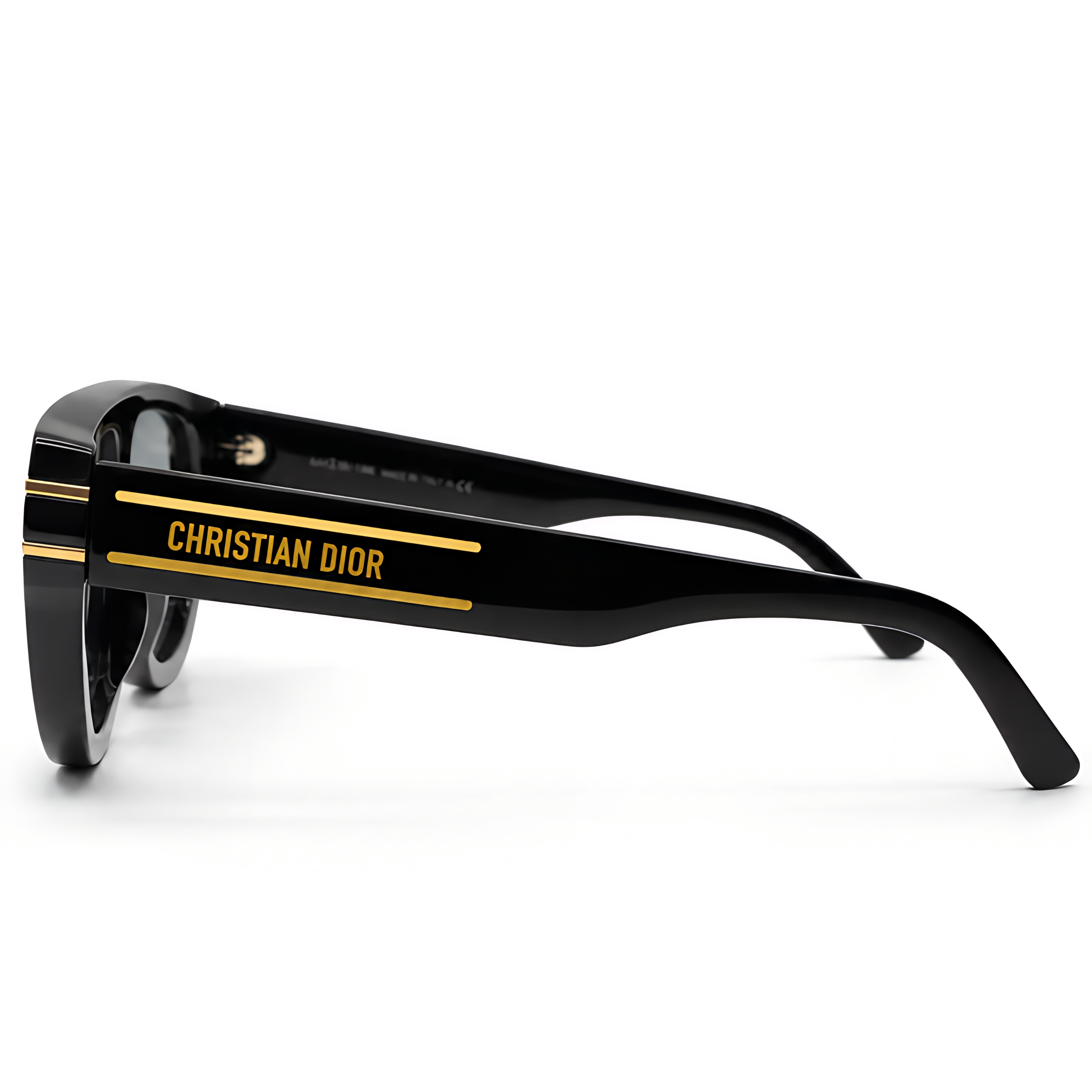 Urban Edge Black Flat-Top Rectangular Sunglass