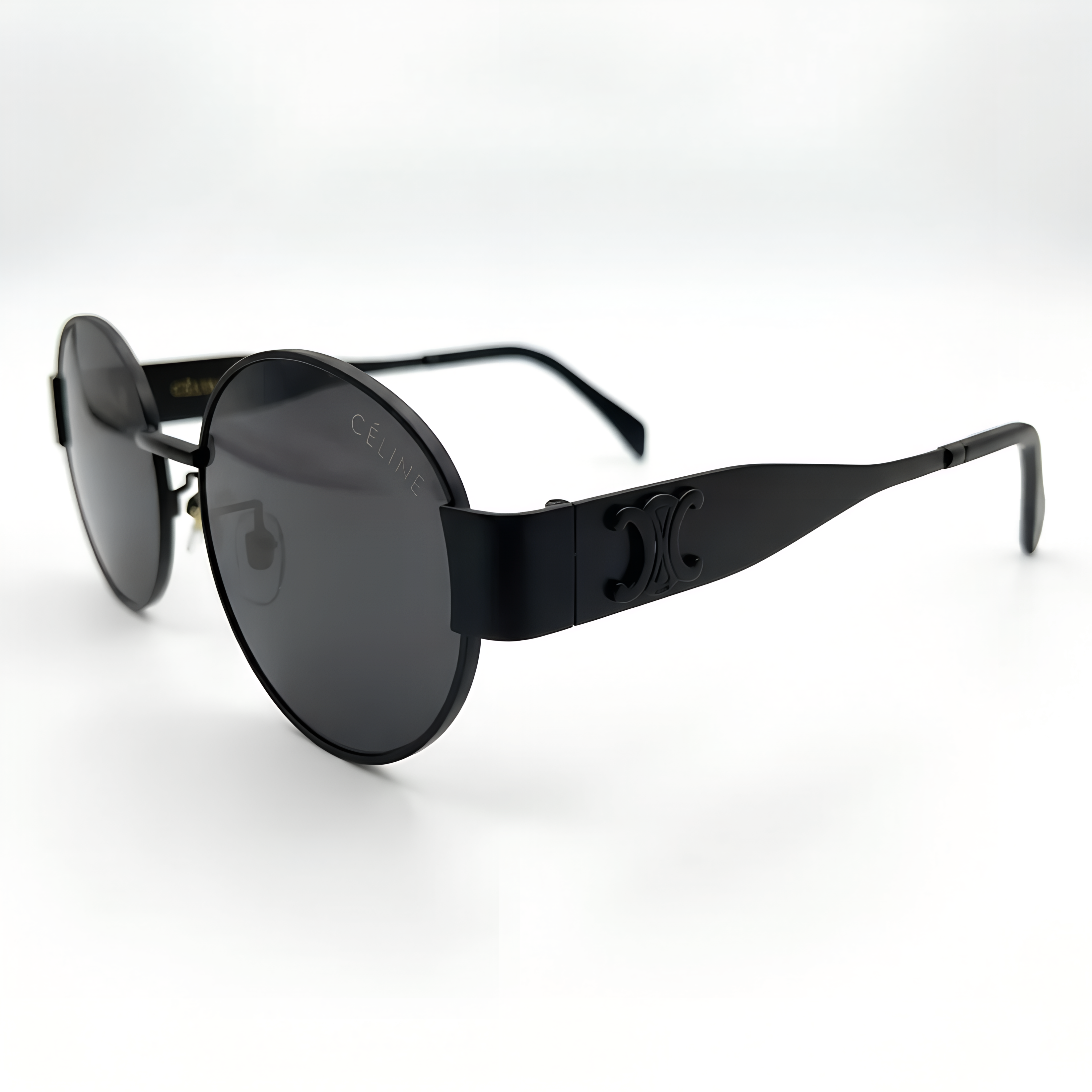 Designer Oval Sunglass Matte Black