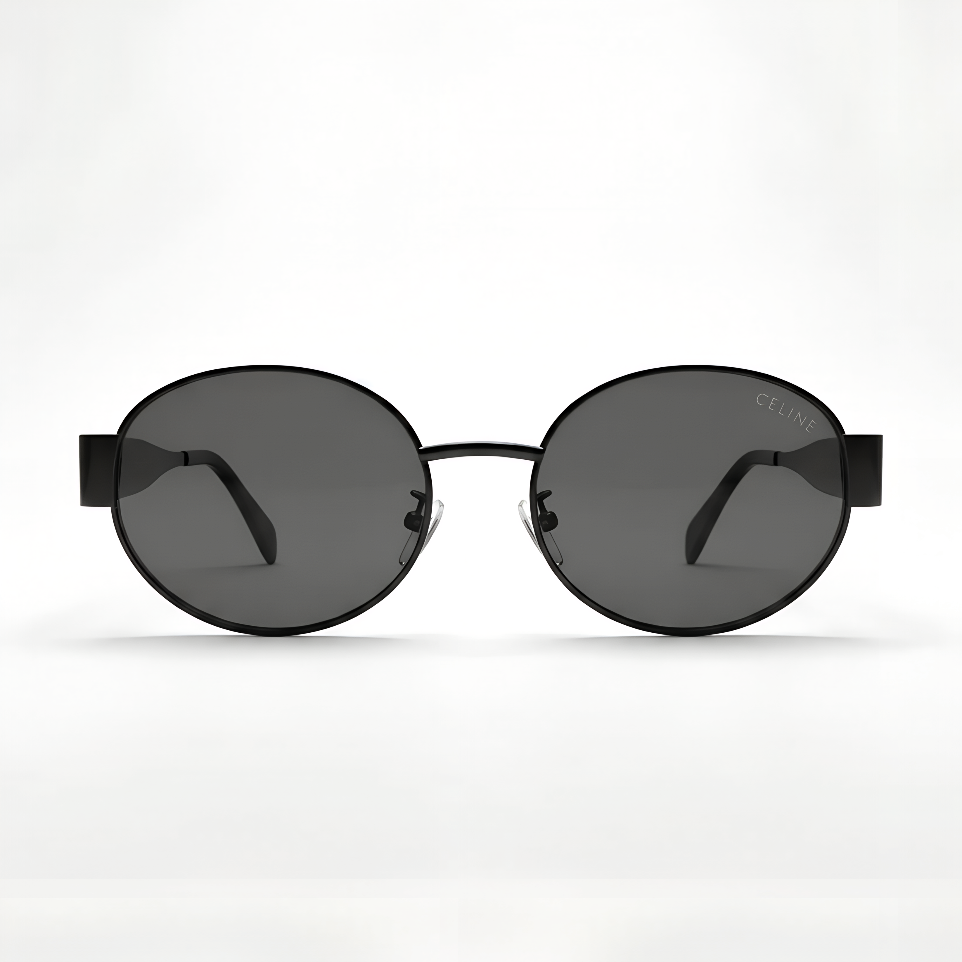Designer Oval Sunglass Matte Black