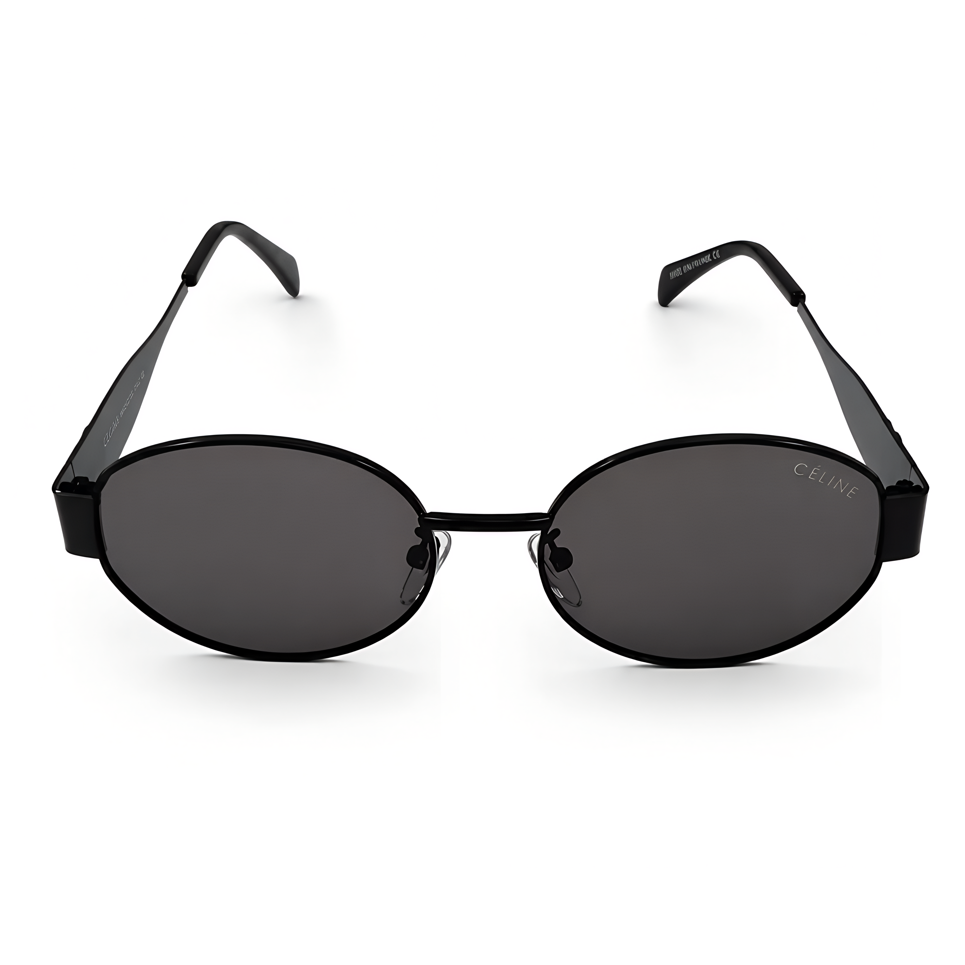Designer Oval Sunglass Matte Black