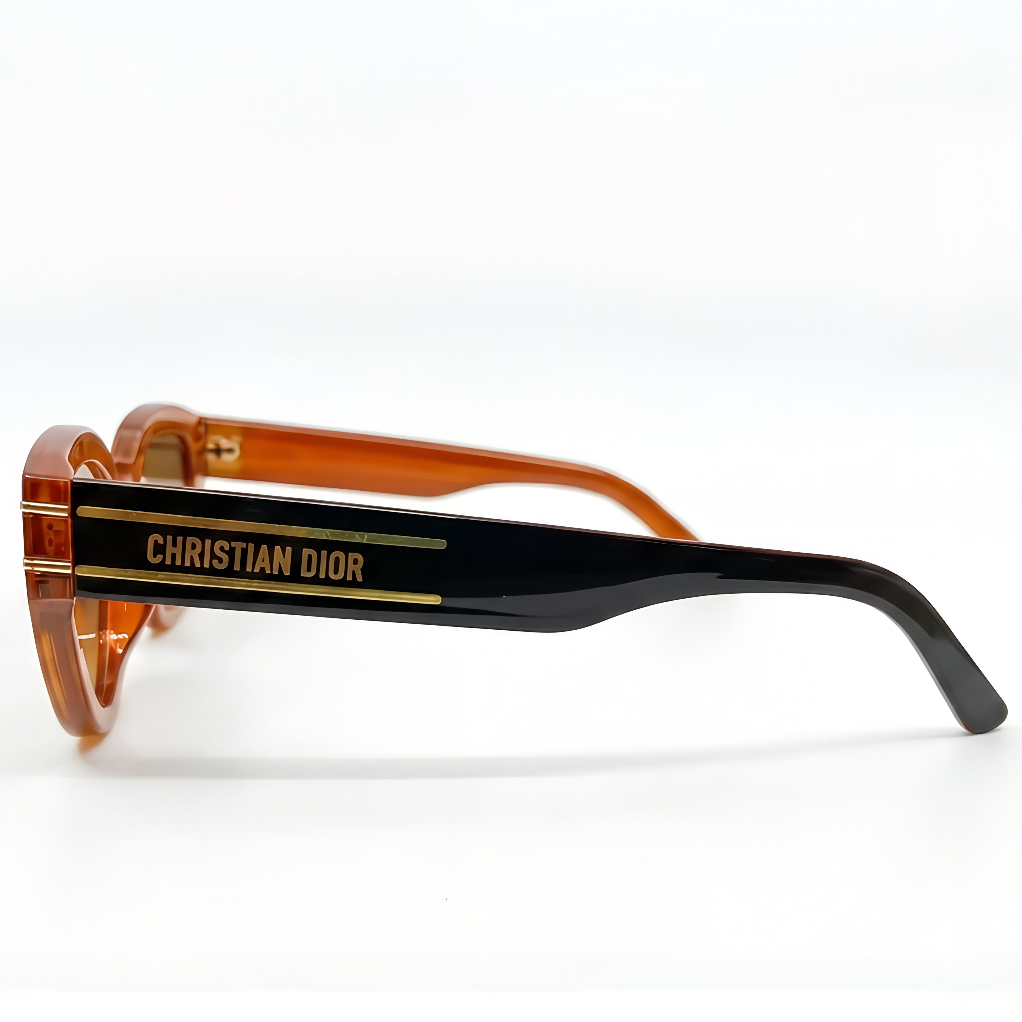 Cat-Eye Sunglass Black & Amber