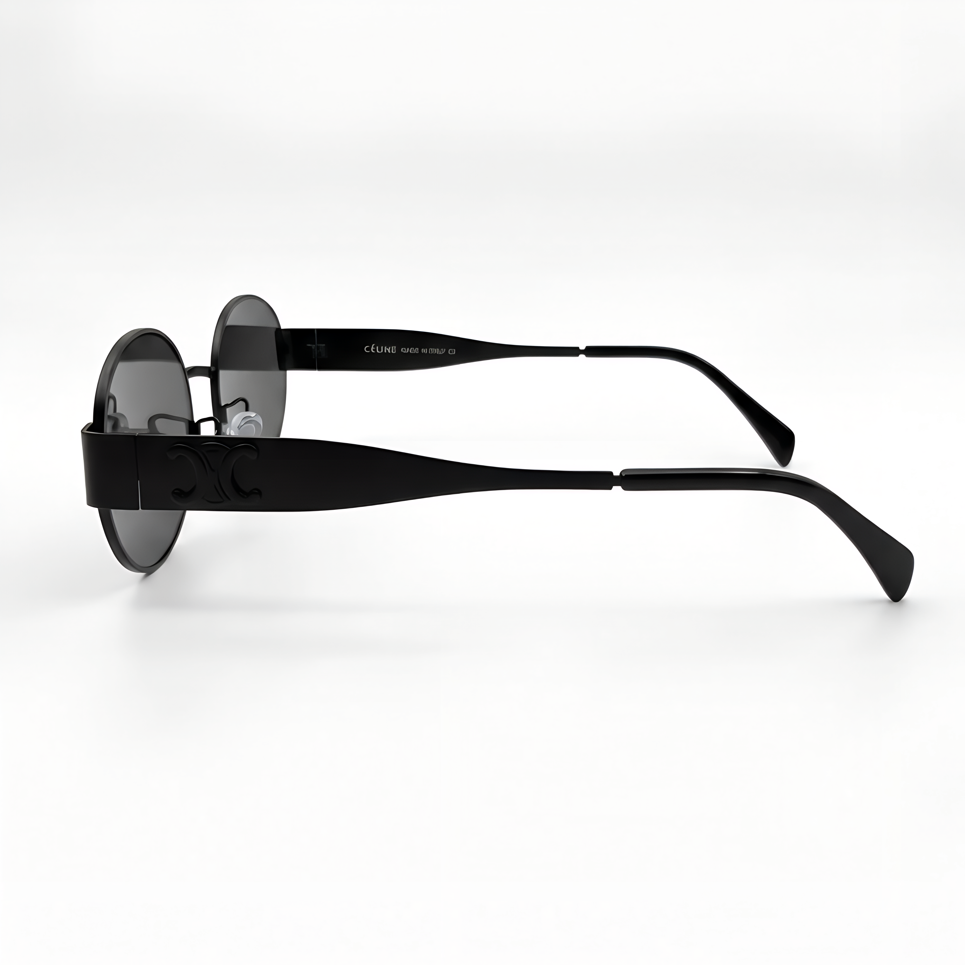Designer Oval Sunglass Matte Black